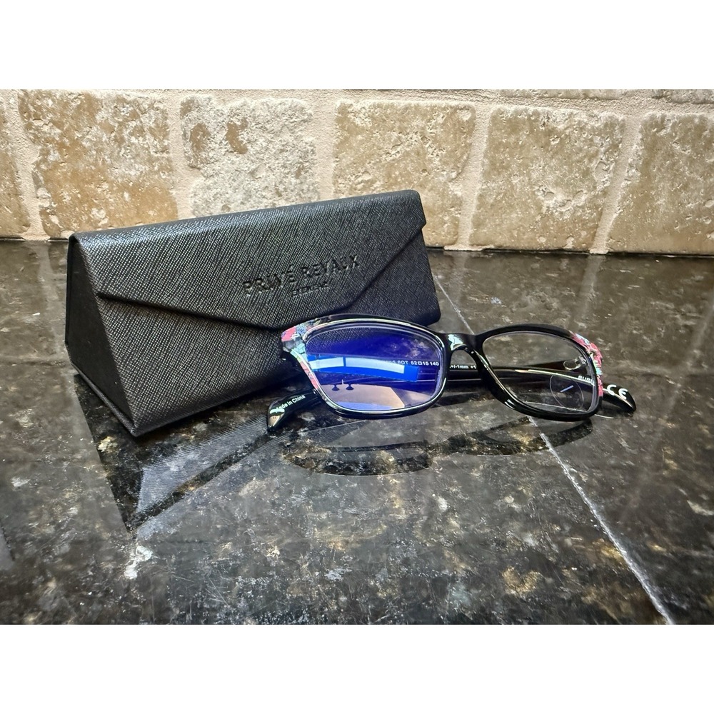 NEW Prive Revaux The Diamond Blue Light Readers Black Floral Strength +1.50 Case